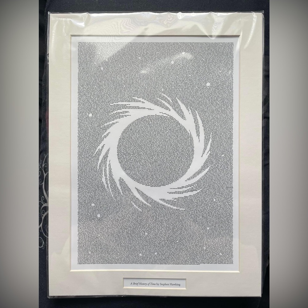 A Brief History of Time Litograph Art Print